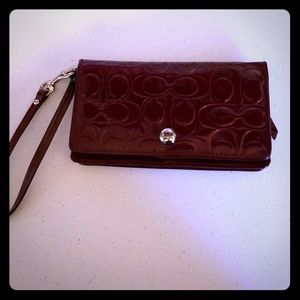 Coach EUC wristlet clutch wallet